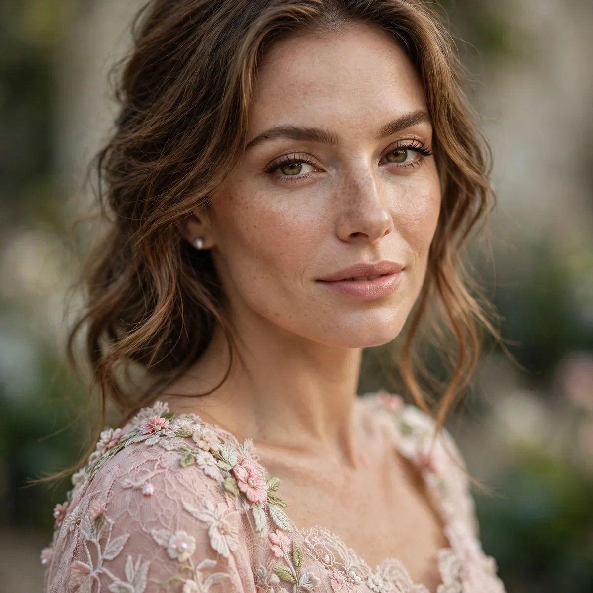 Garden party rehearsal dinner dress