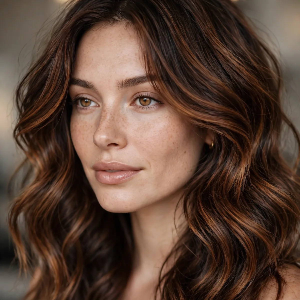 Molten brown reverse balayage