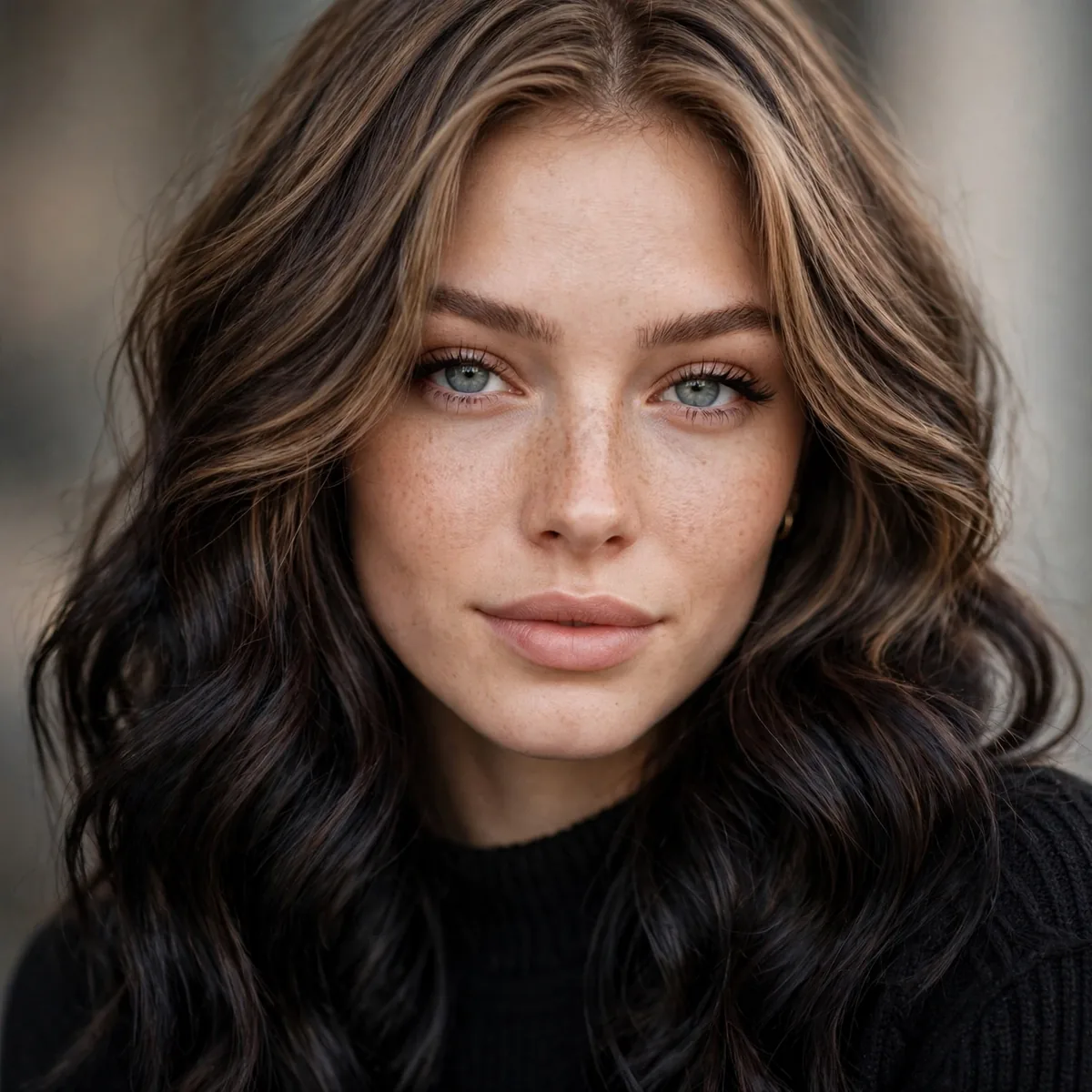 Dark reverse balayage for winter