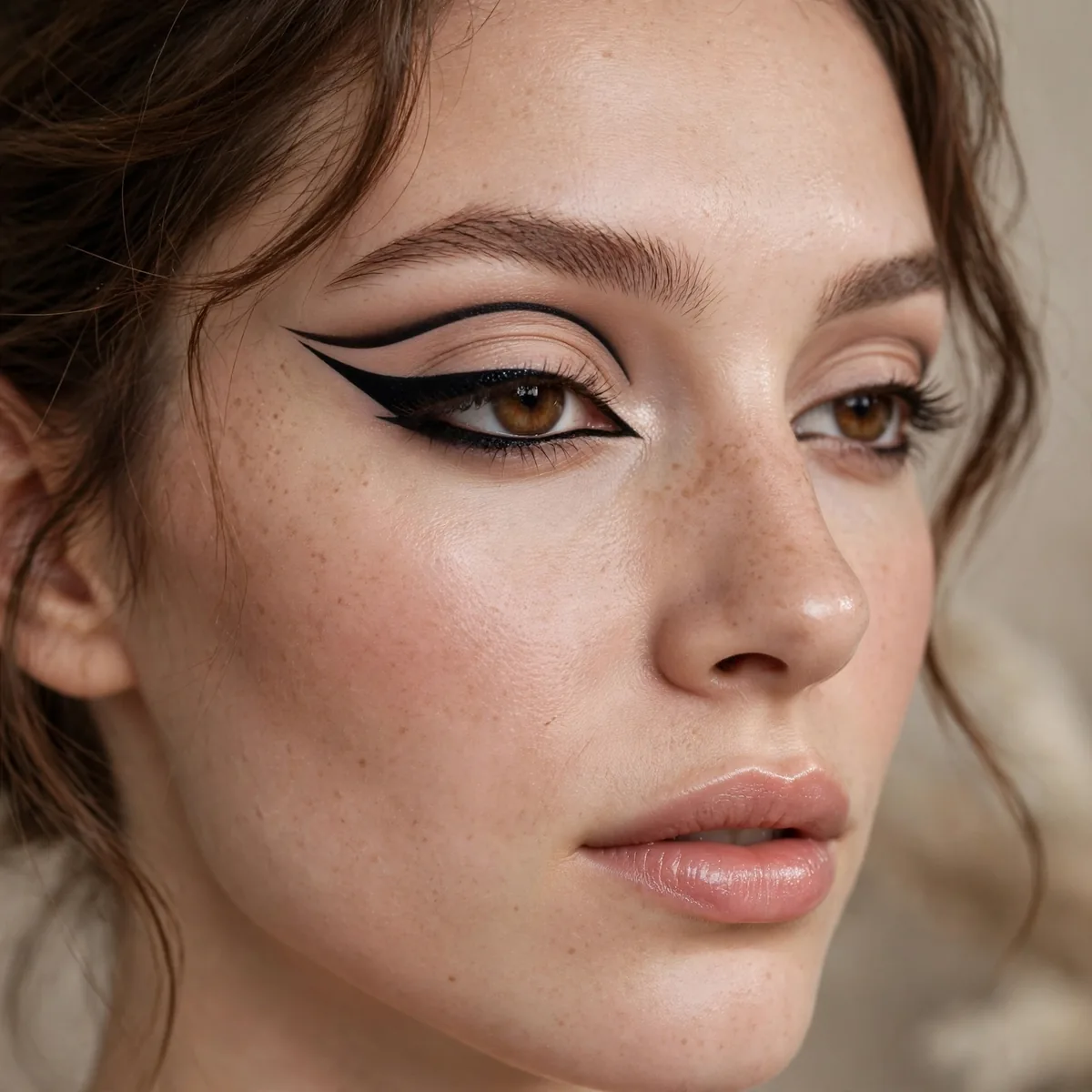 Classic reverse cat eye wing
