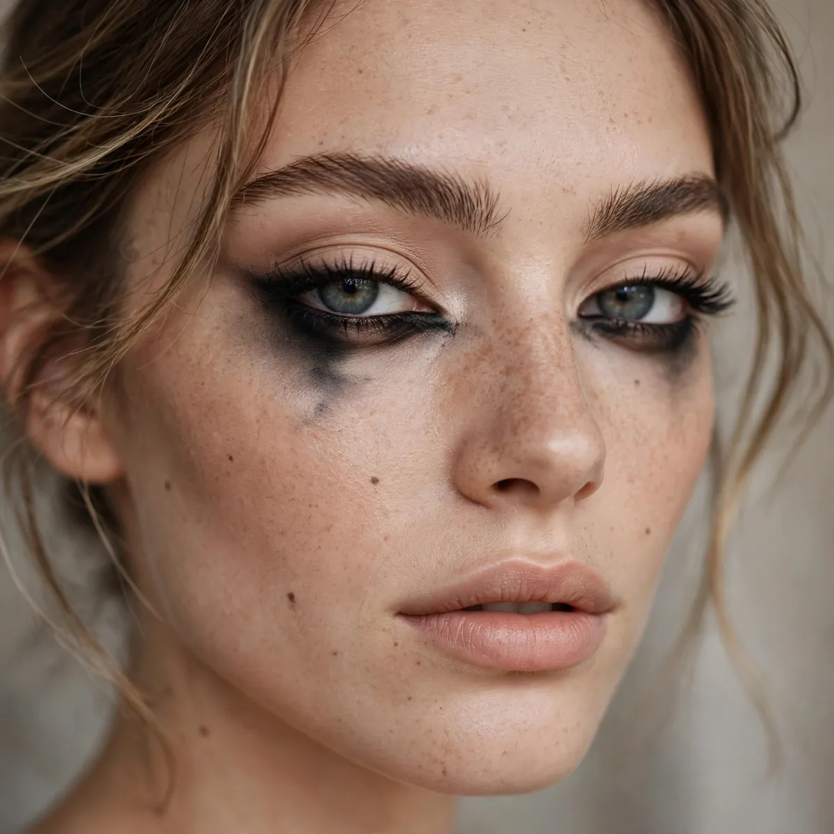 Smudged reverse cat eye smoke