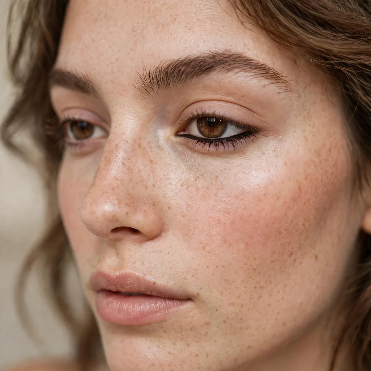 Bare upper lid reverse liner look