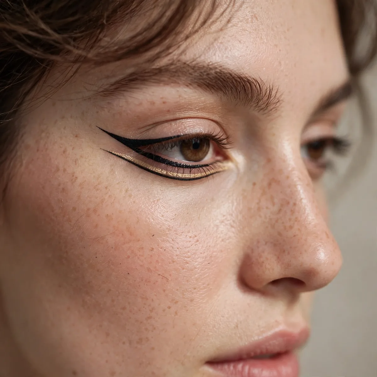 Double line reverse cat eye