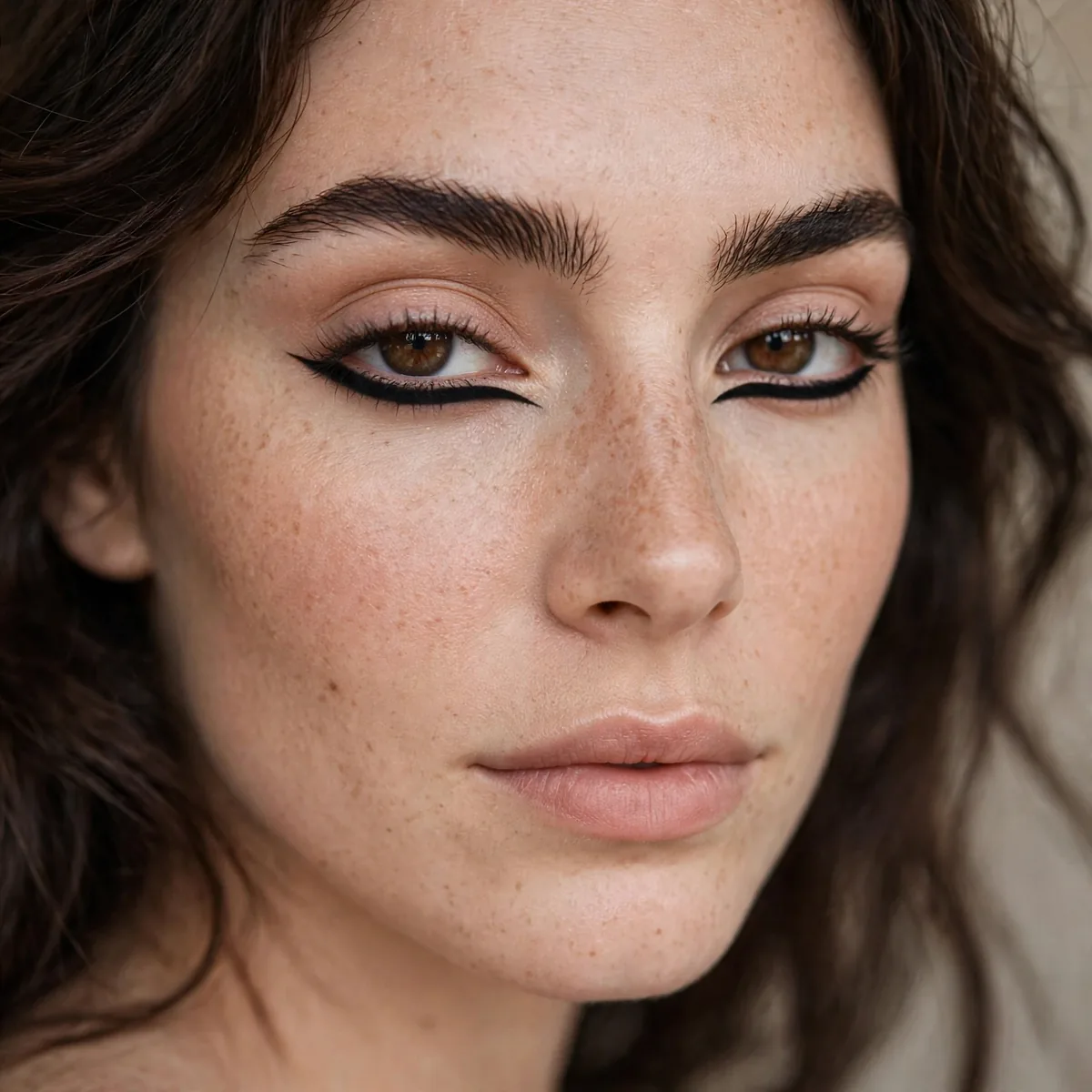 Complete reverse cat eye look