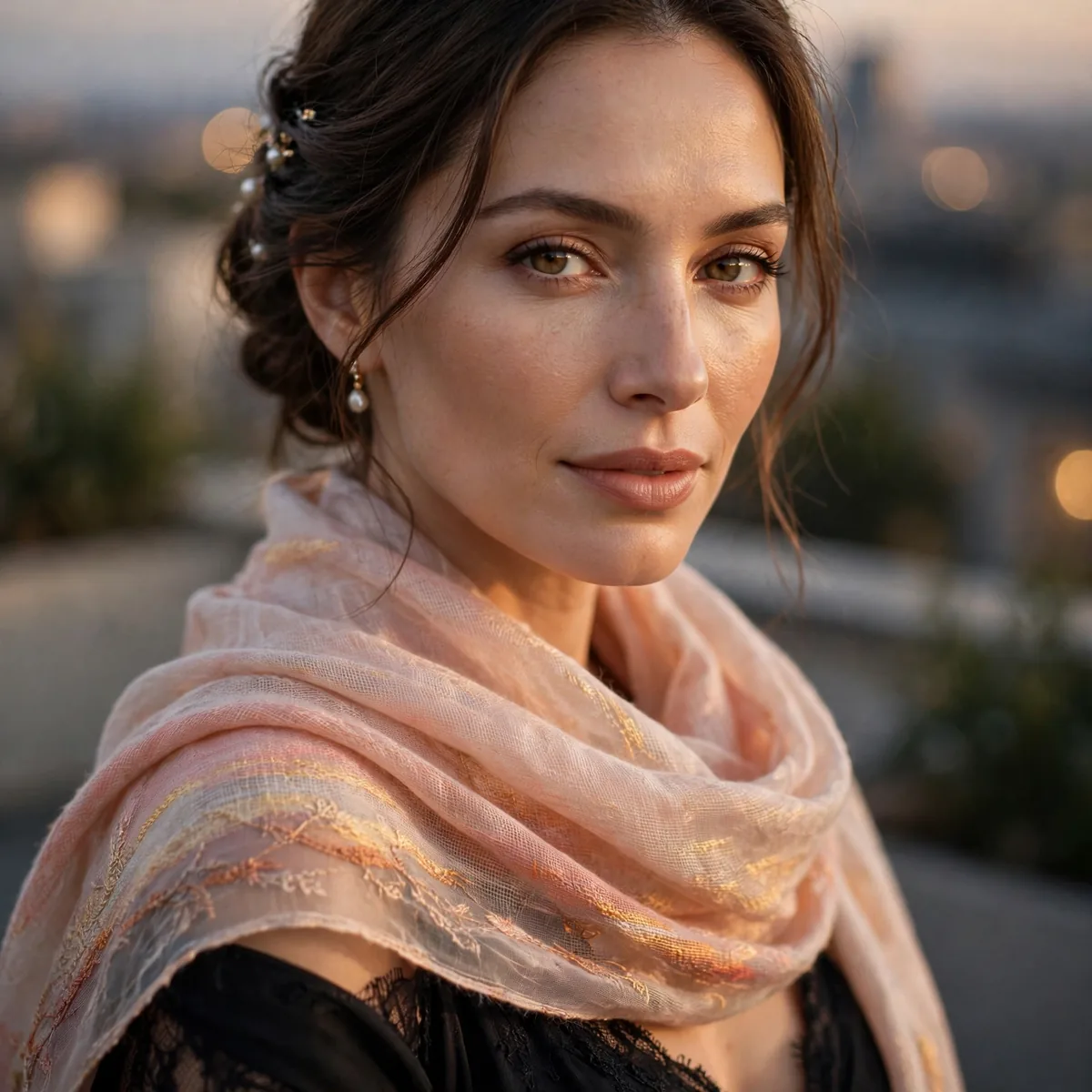 Light shawl for rooftop evening