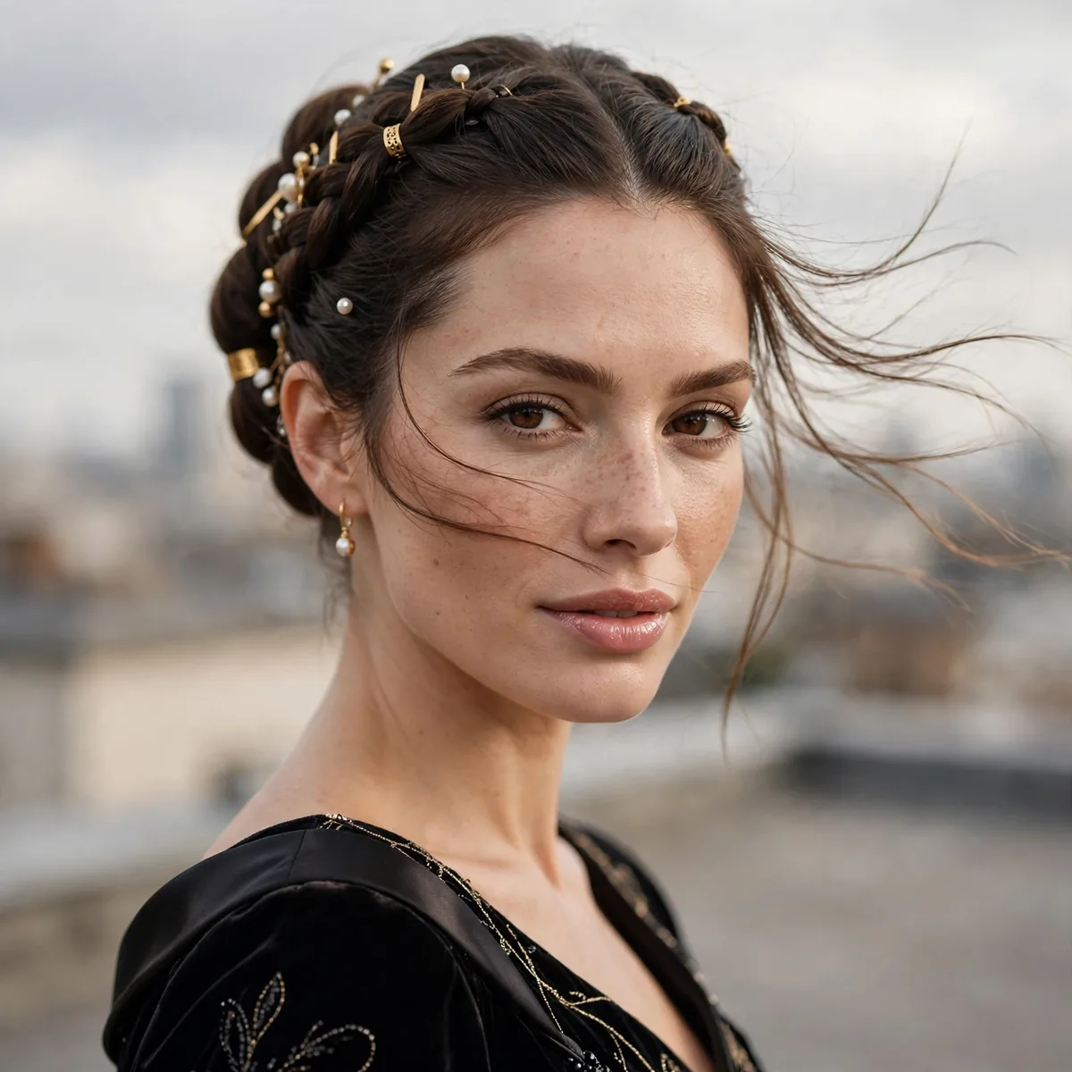 Wind proof hairstyle rooftop