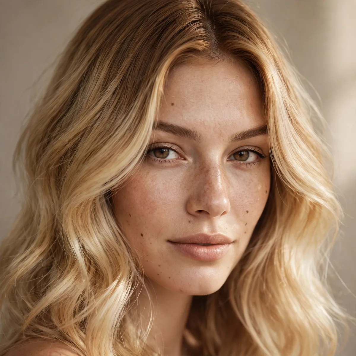 Golden root shadow melted into blonde