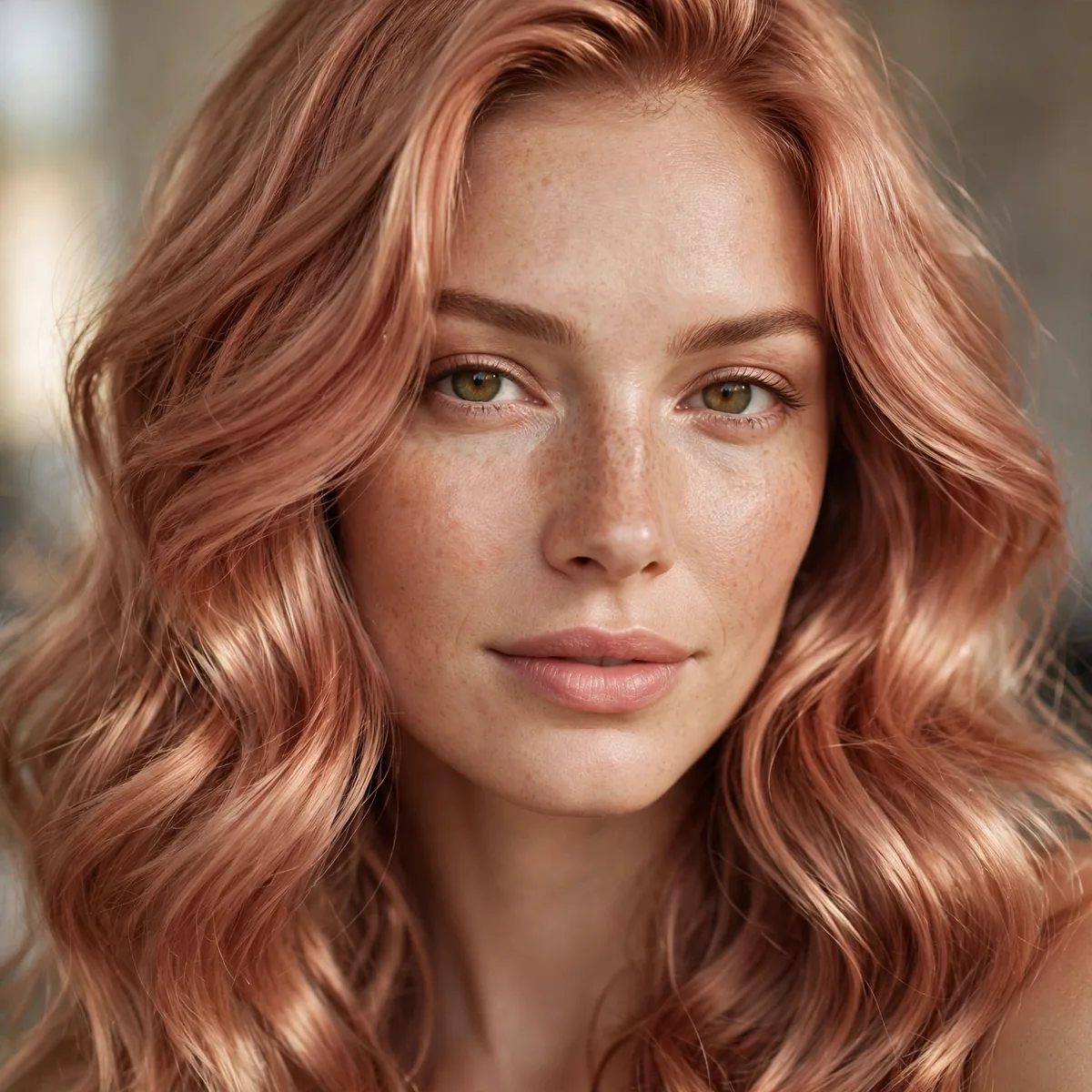 Classic rose gold hair color