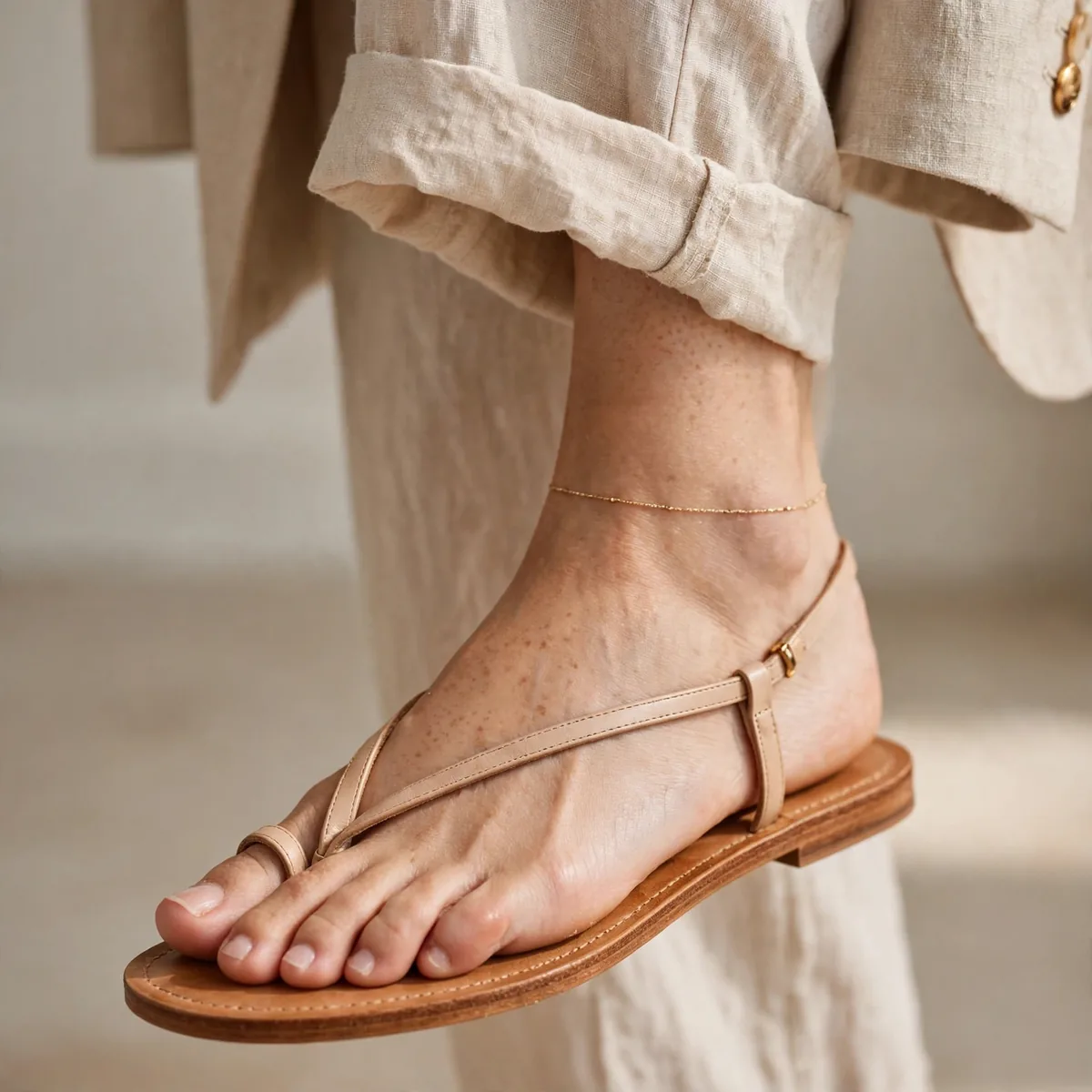 Toe loop thong sandals