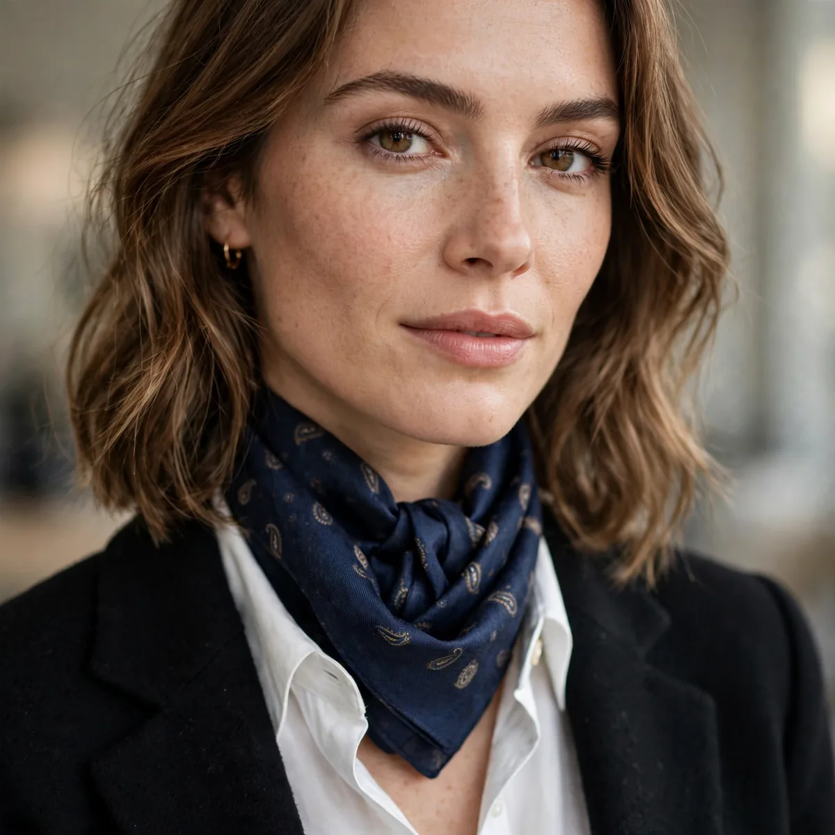 Ascot style scarf fold