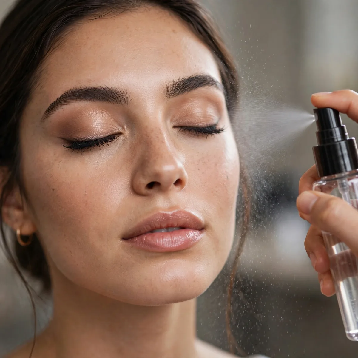 Setting spray between layers technique