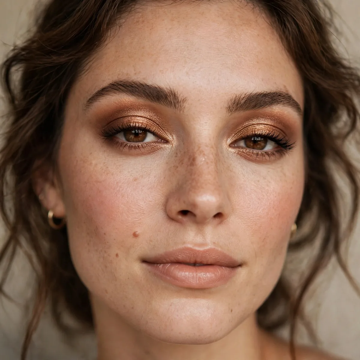 Warm bronze sheen eyeshadow