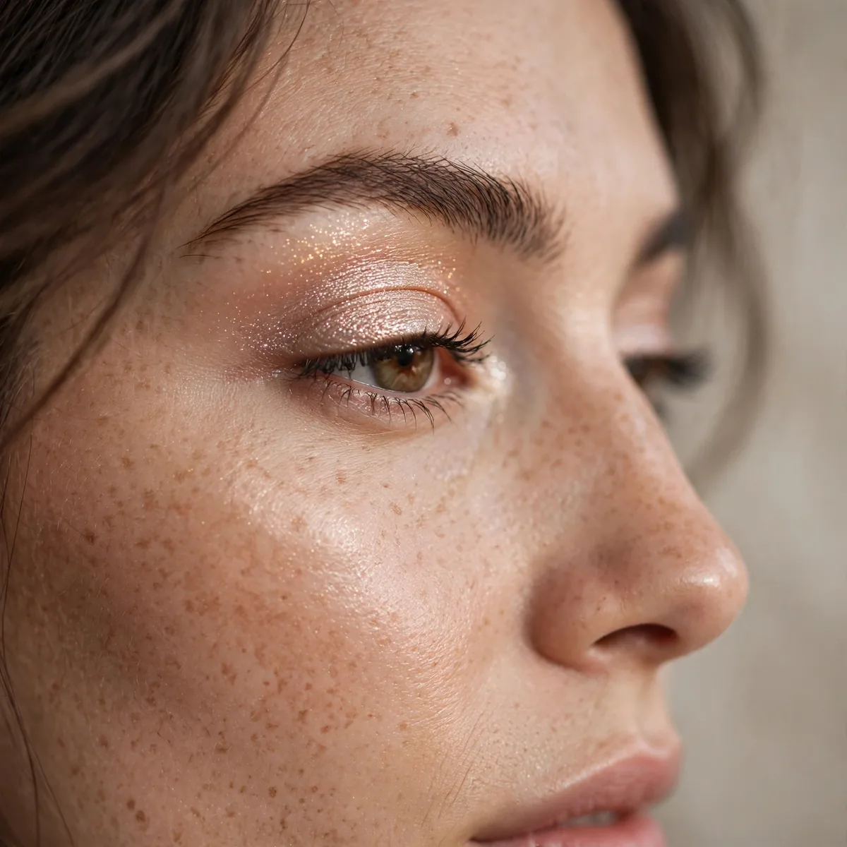 Shimmer eyeshadow lid-only placement