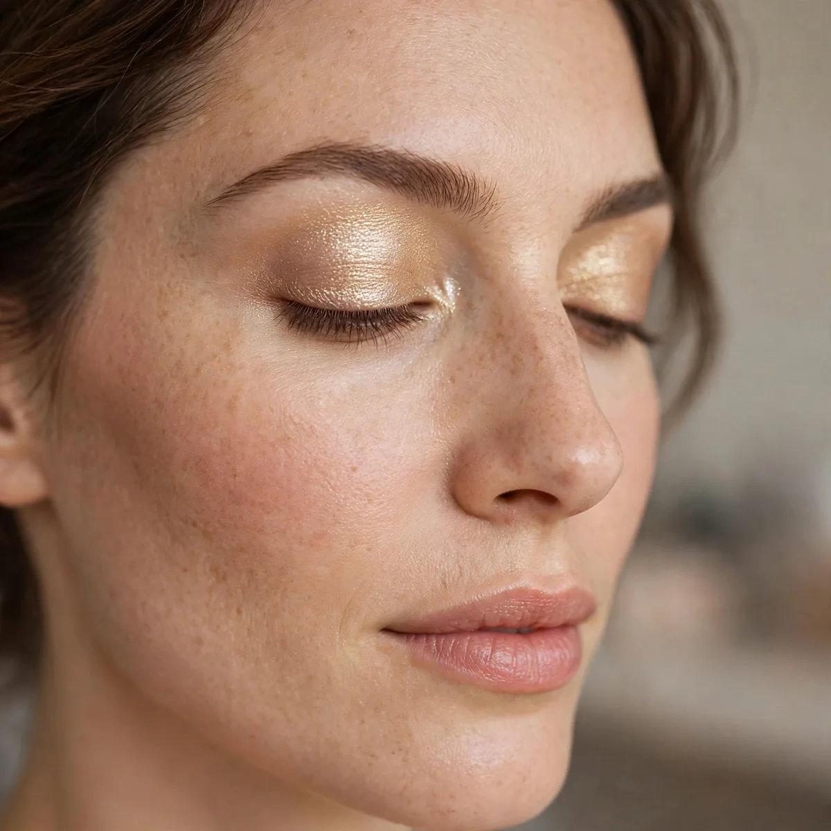 One-swipe shimmer eyeshadow wash