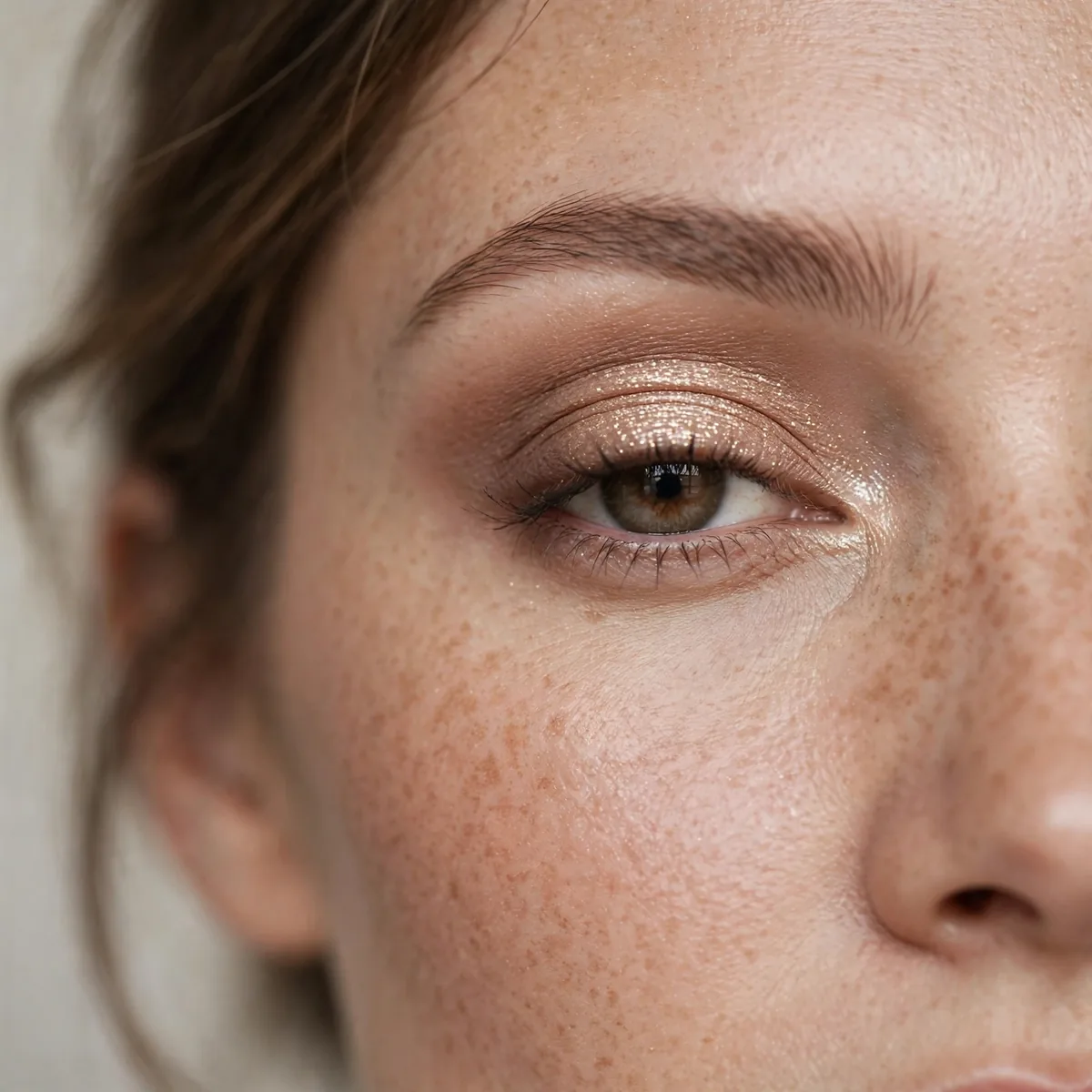 Matte crease with shimmer lid technique