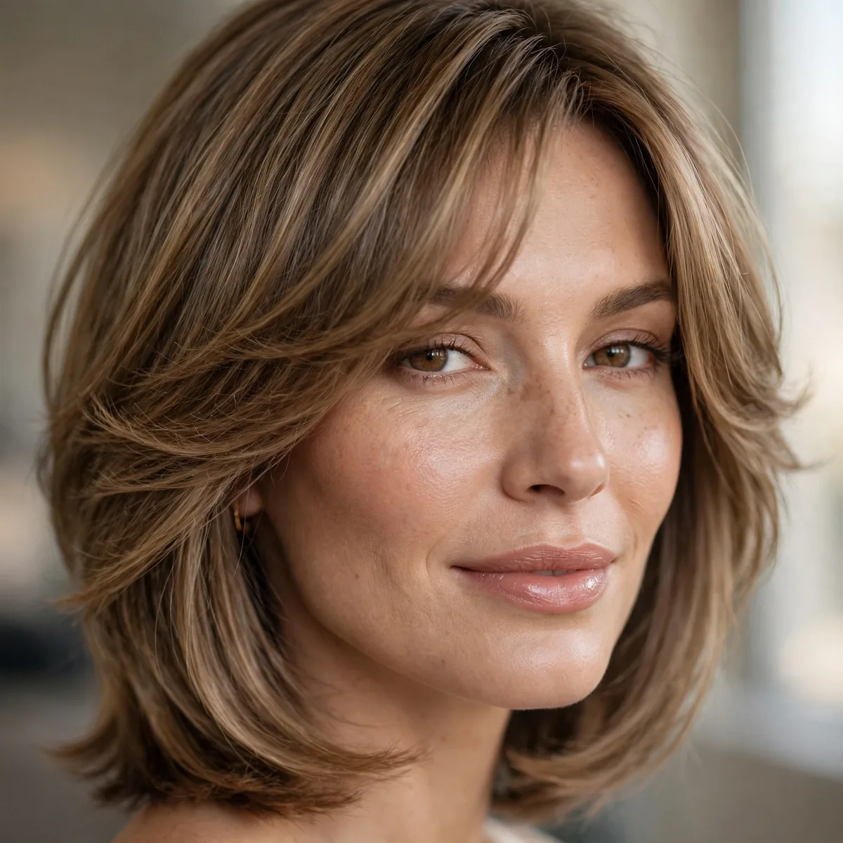 Polished smooth shag haircut