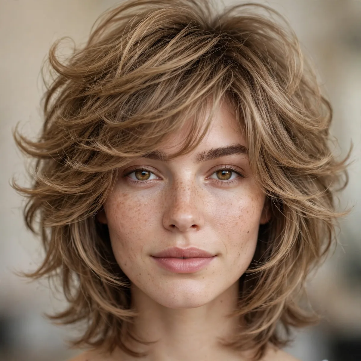 Voluminous layered haircut for fine hair