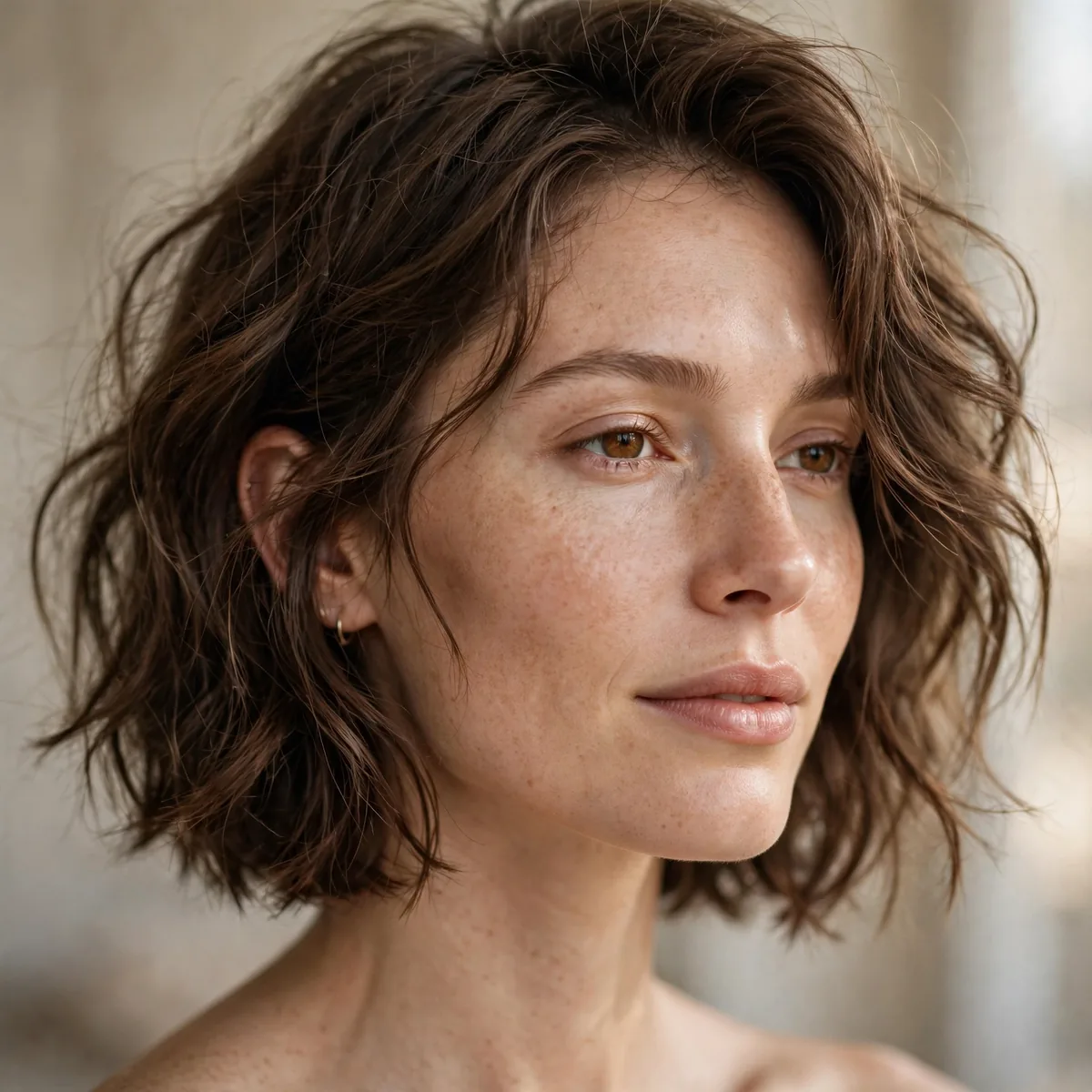 Effortless air-dried lob with natural texture