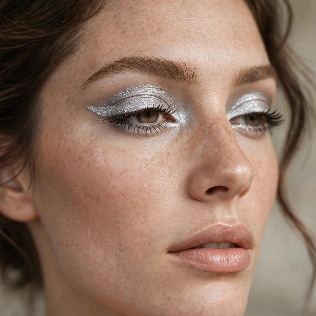 Silver cut crease eyeshadow look