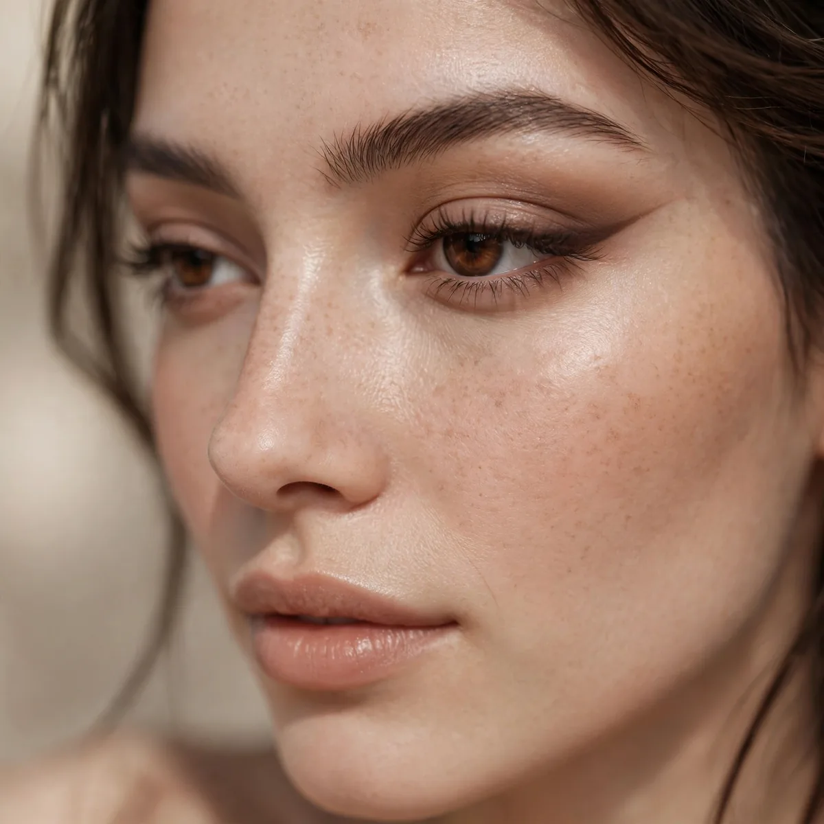 Brown siren eye soft look