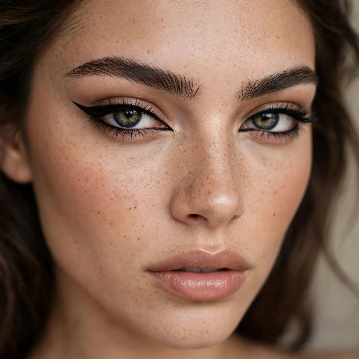 Straight brows with siren eyes