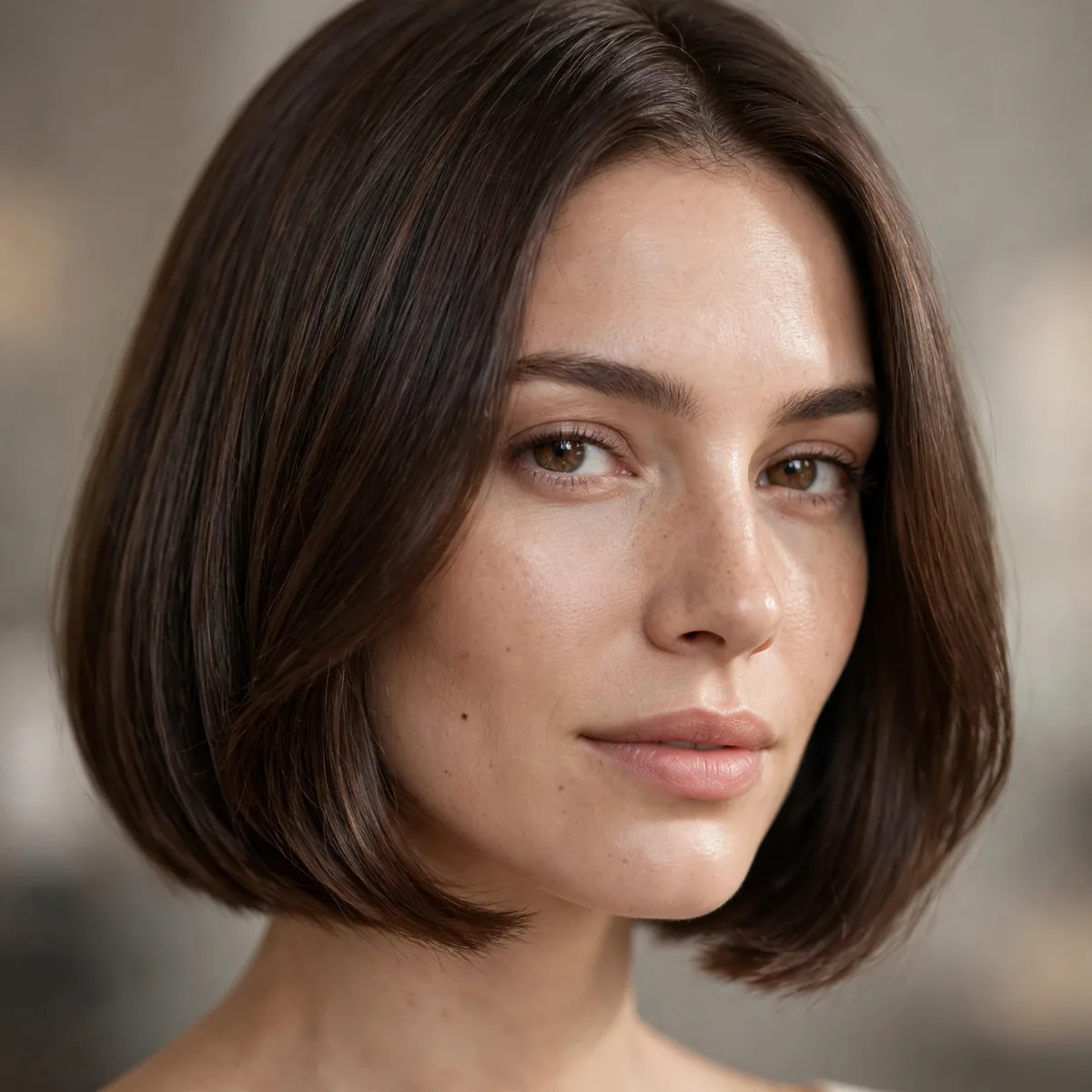 Polished chin length bob professional hairstyle