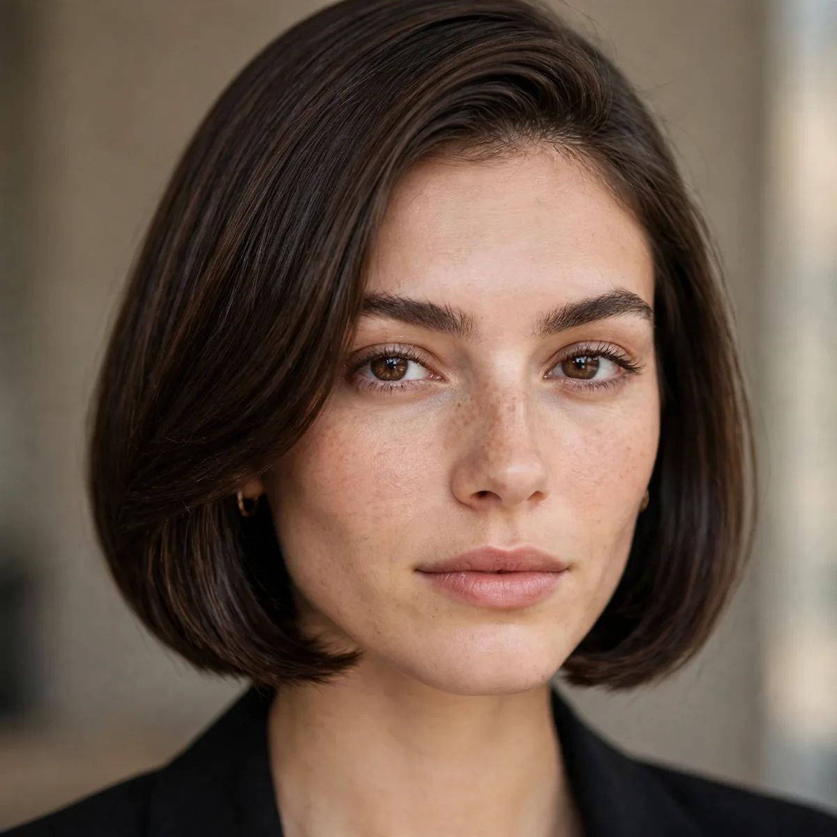 Sleek polished French bob for a professional setting