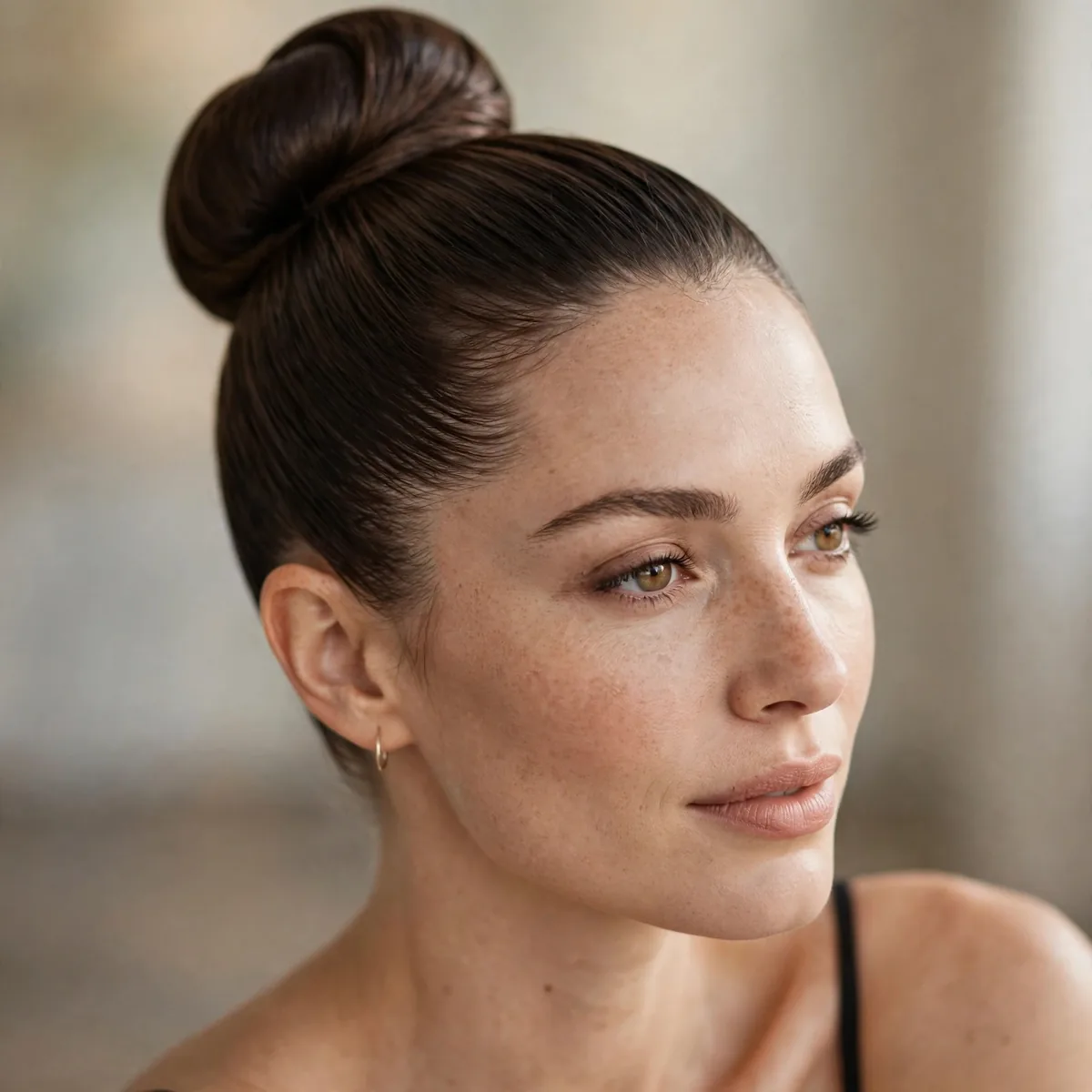 High sleek ballerina bun