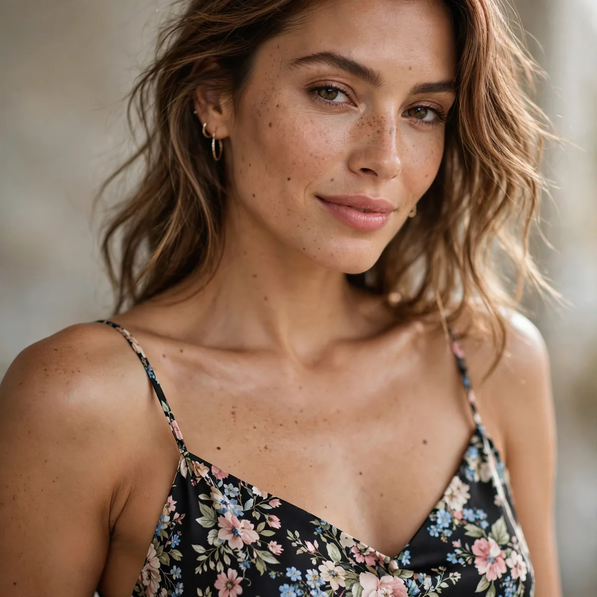 Floral printed slip dress