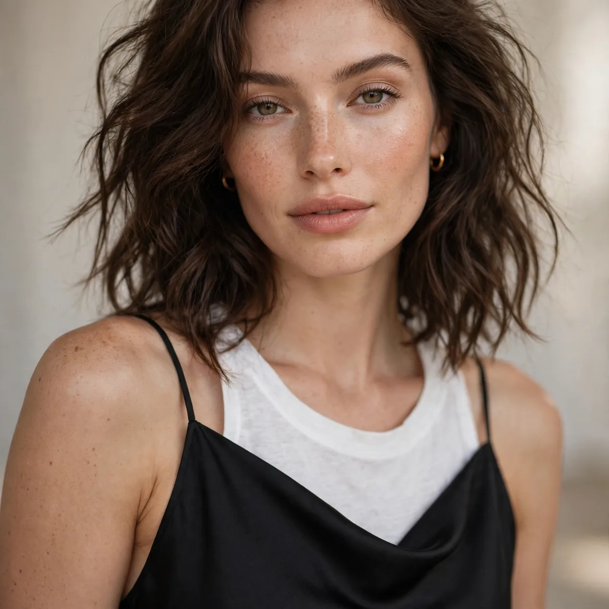 Slip dress over t-shirt