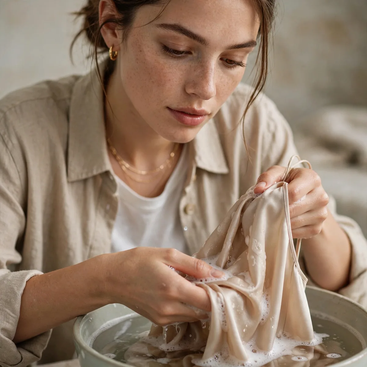 Washing silk slip dress