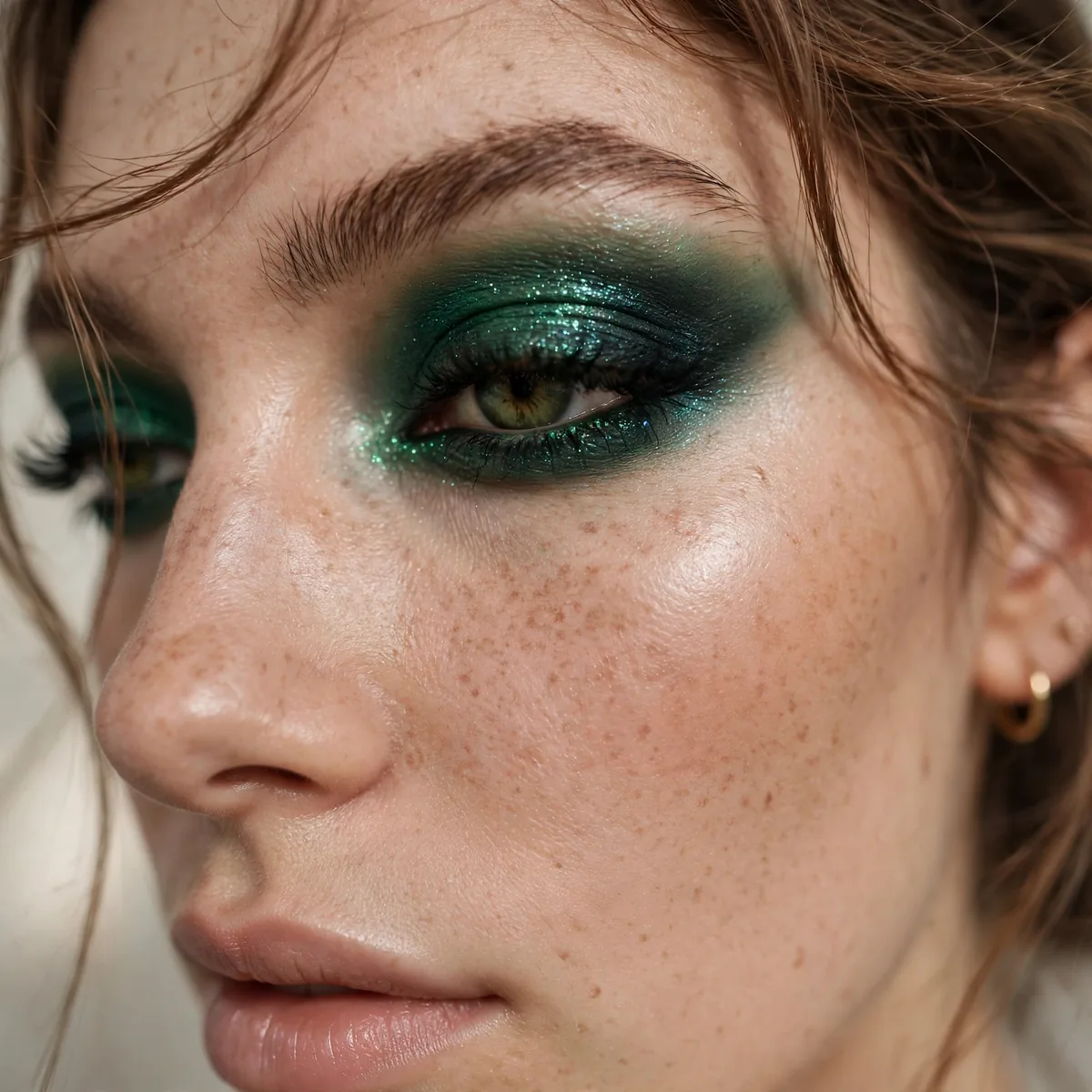 Emerald green smokey eye