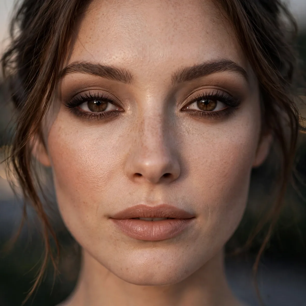 Soft brown smokey transitioning to night