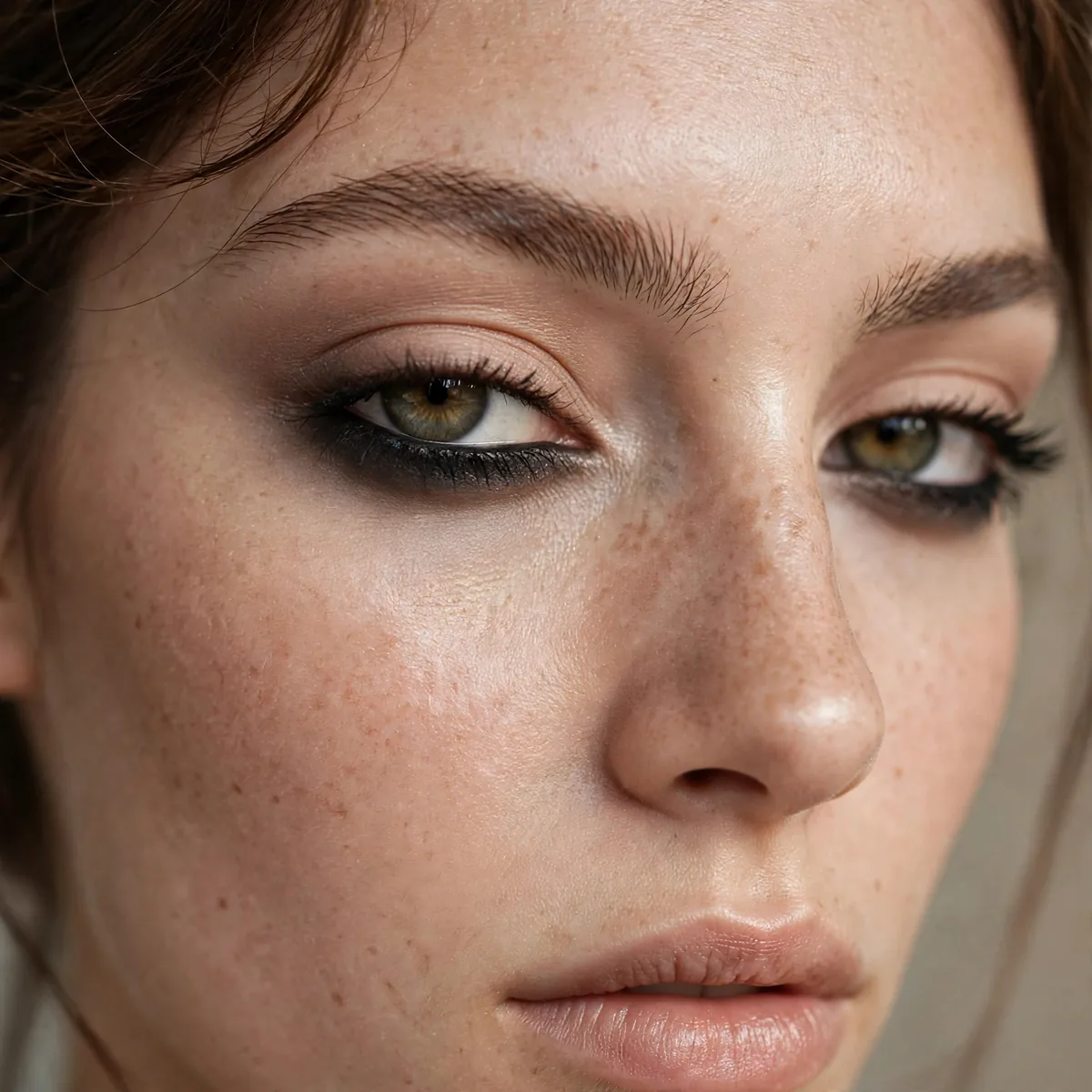 Reverse smokey eye lower lash focus