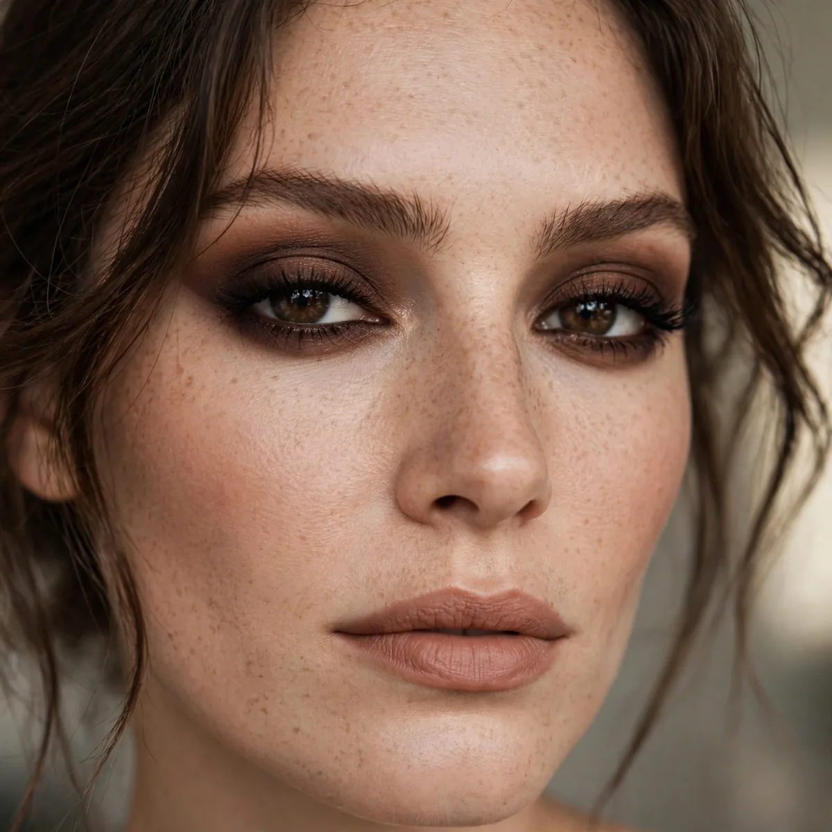 Chocolate brown smokey eye