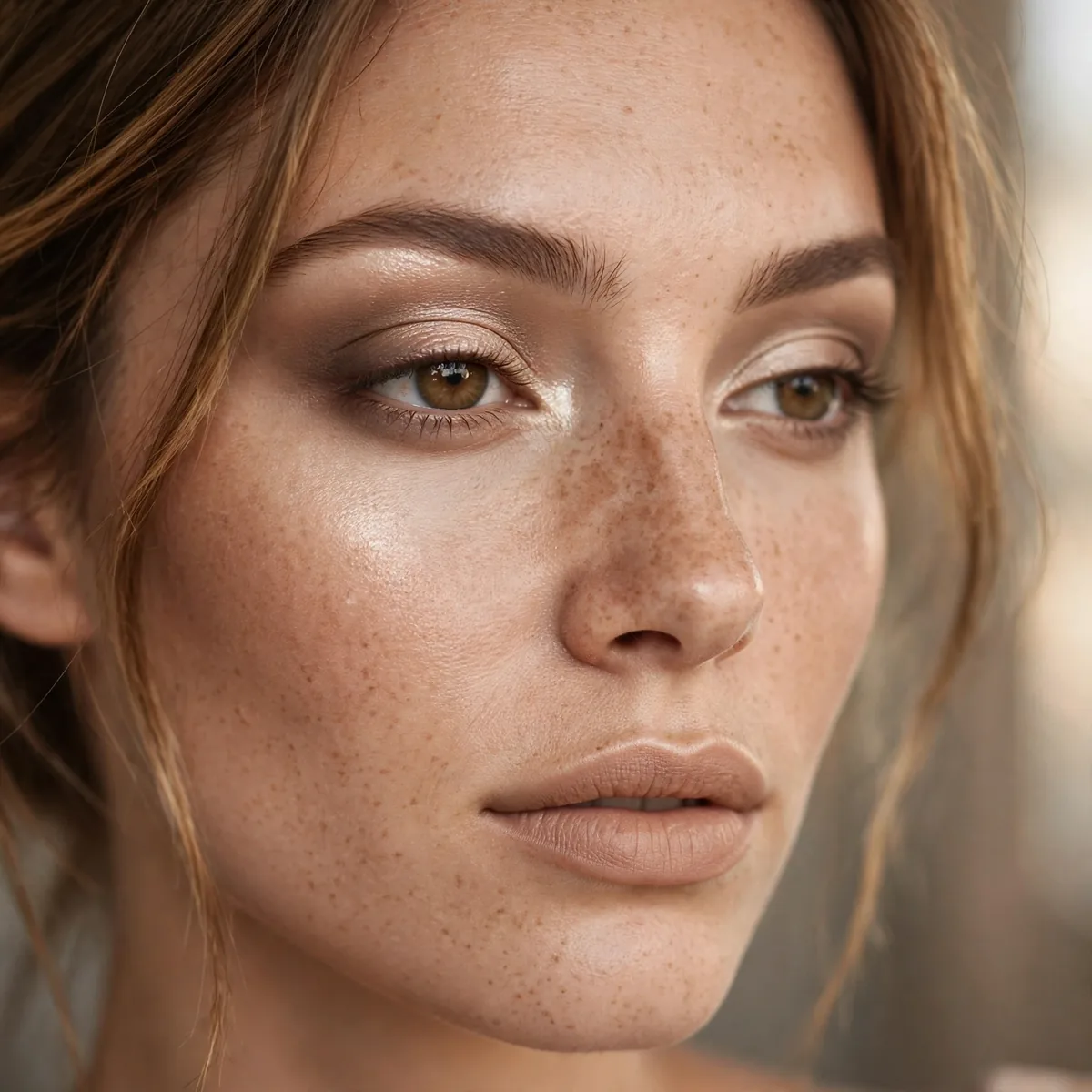 Close-up of Warm Taupe Smoke featuring warm taupe and warm ivory