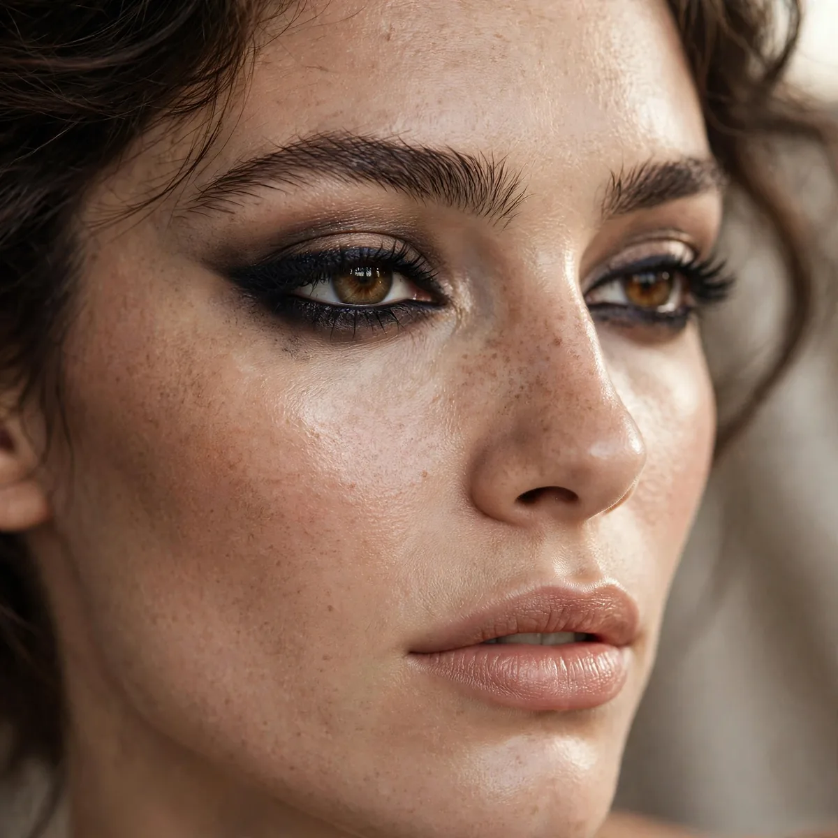 Classic smudged kohl eyeliner