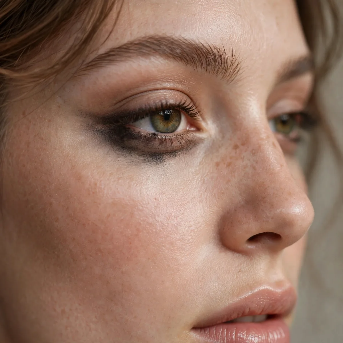 Waterline smudged eyeliner