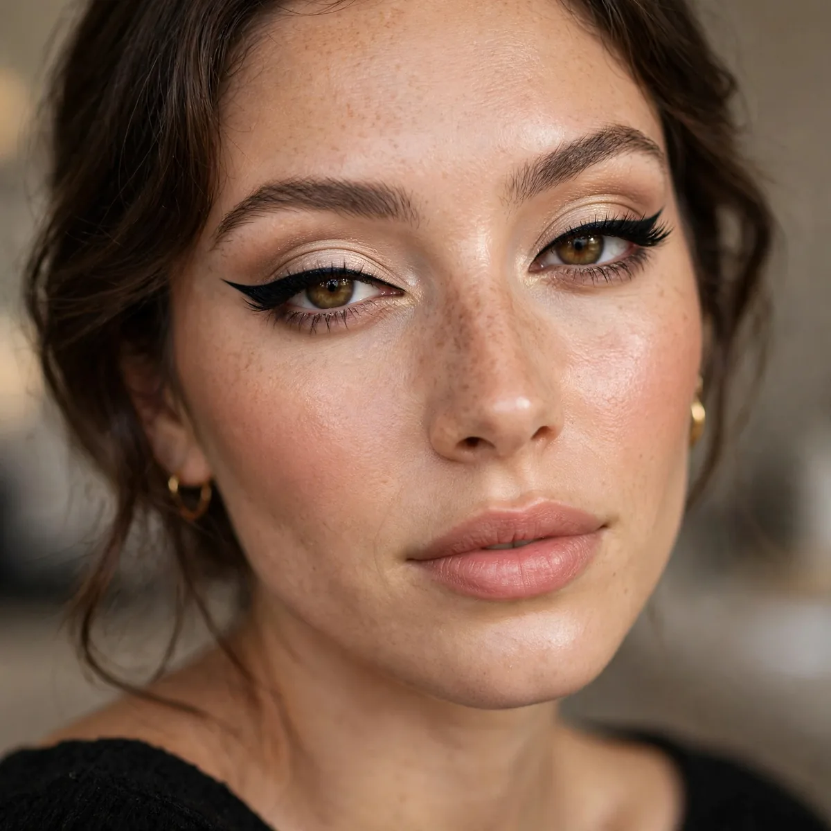 Winged liner date night touch