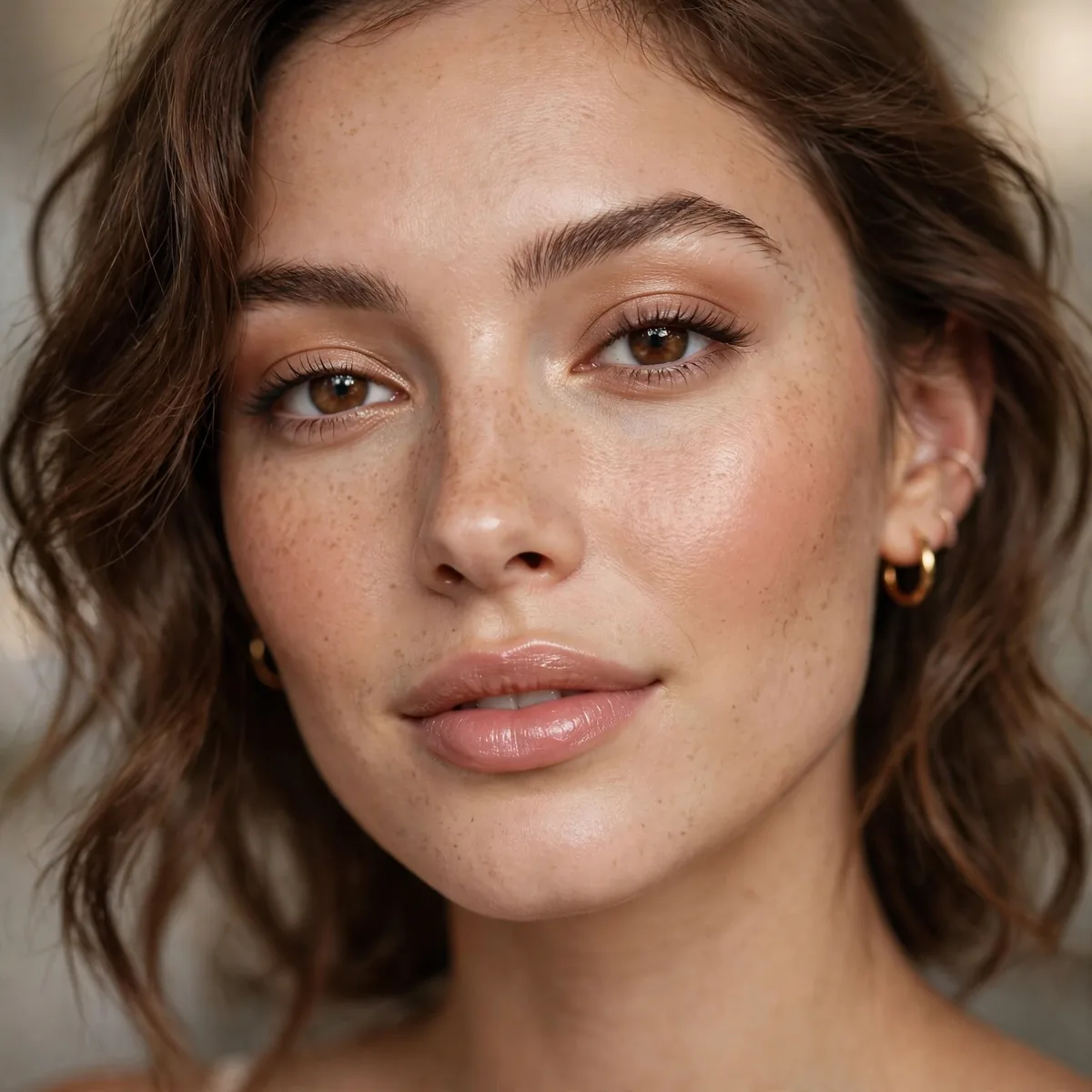 Natural glam date night look