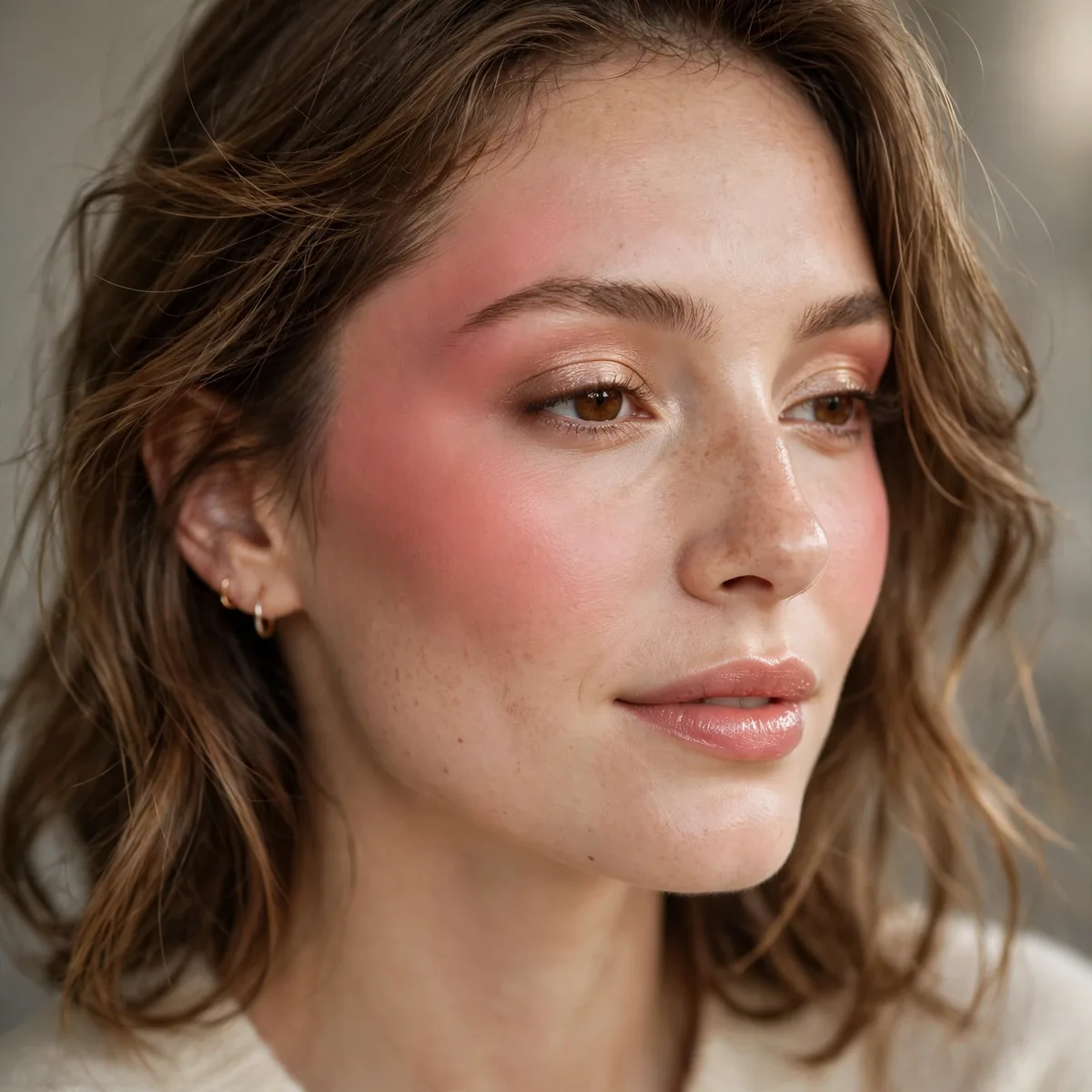 Blush draping romantic date look