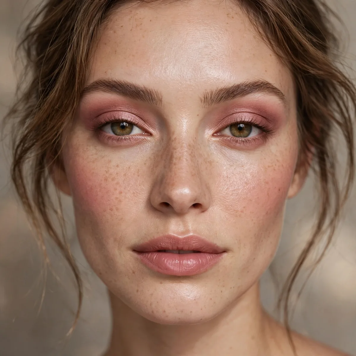 Rosy neutral eyeshadow makeup look