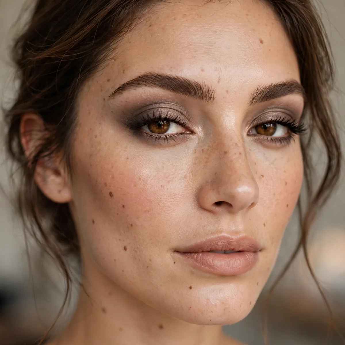 Taupe smokey eye makeup