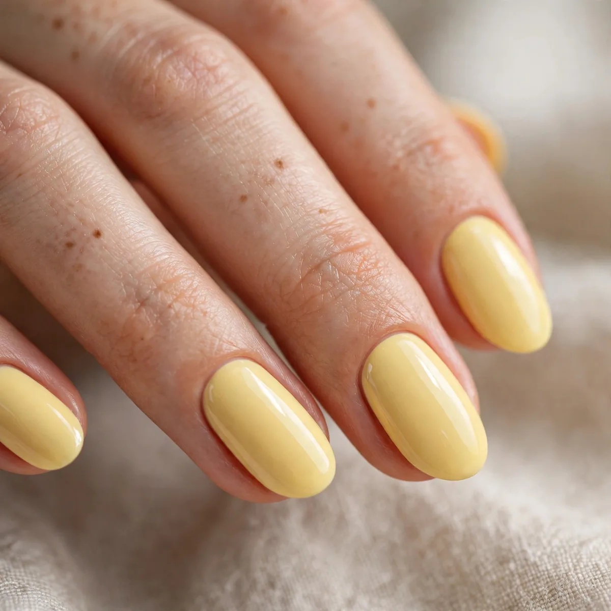 Butter yellow spring nail polish