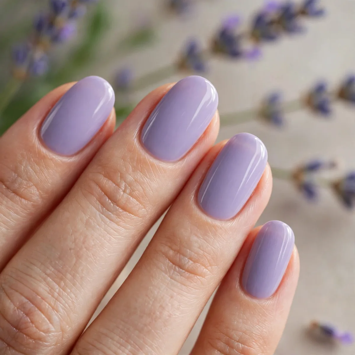 Lavender spring nail polish