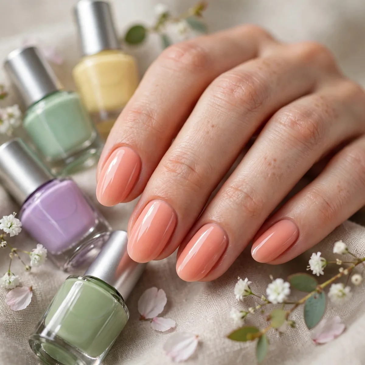 Curated spring nail polish collection