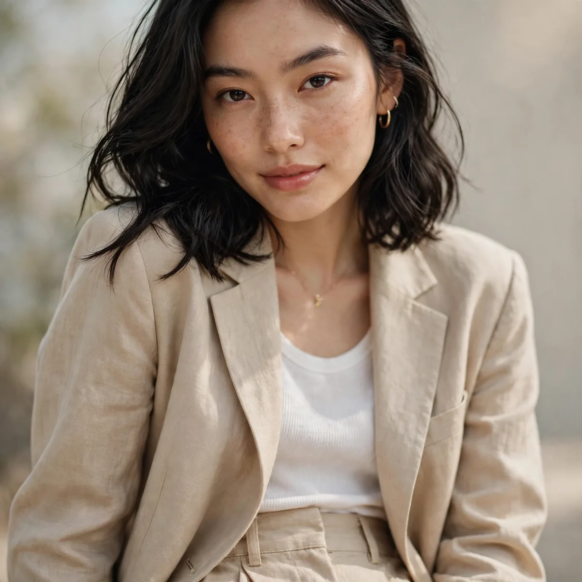 Blazer with shorts spring outfit
