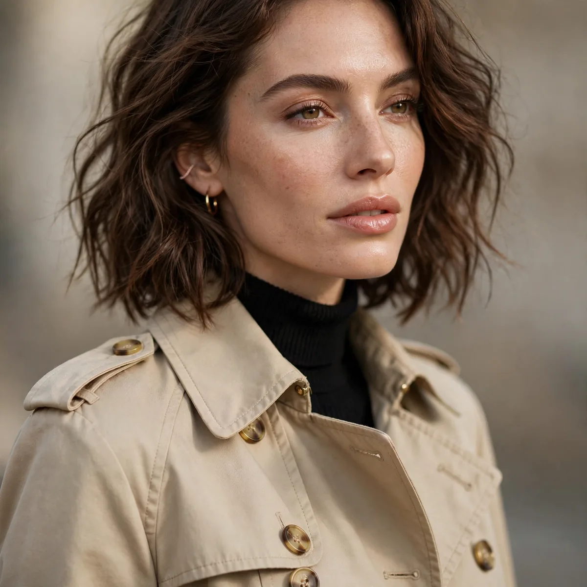 Cropped trench coat outfit