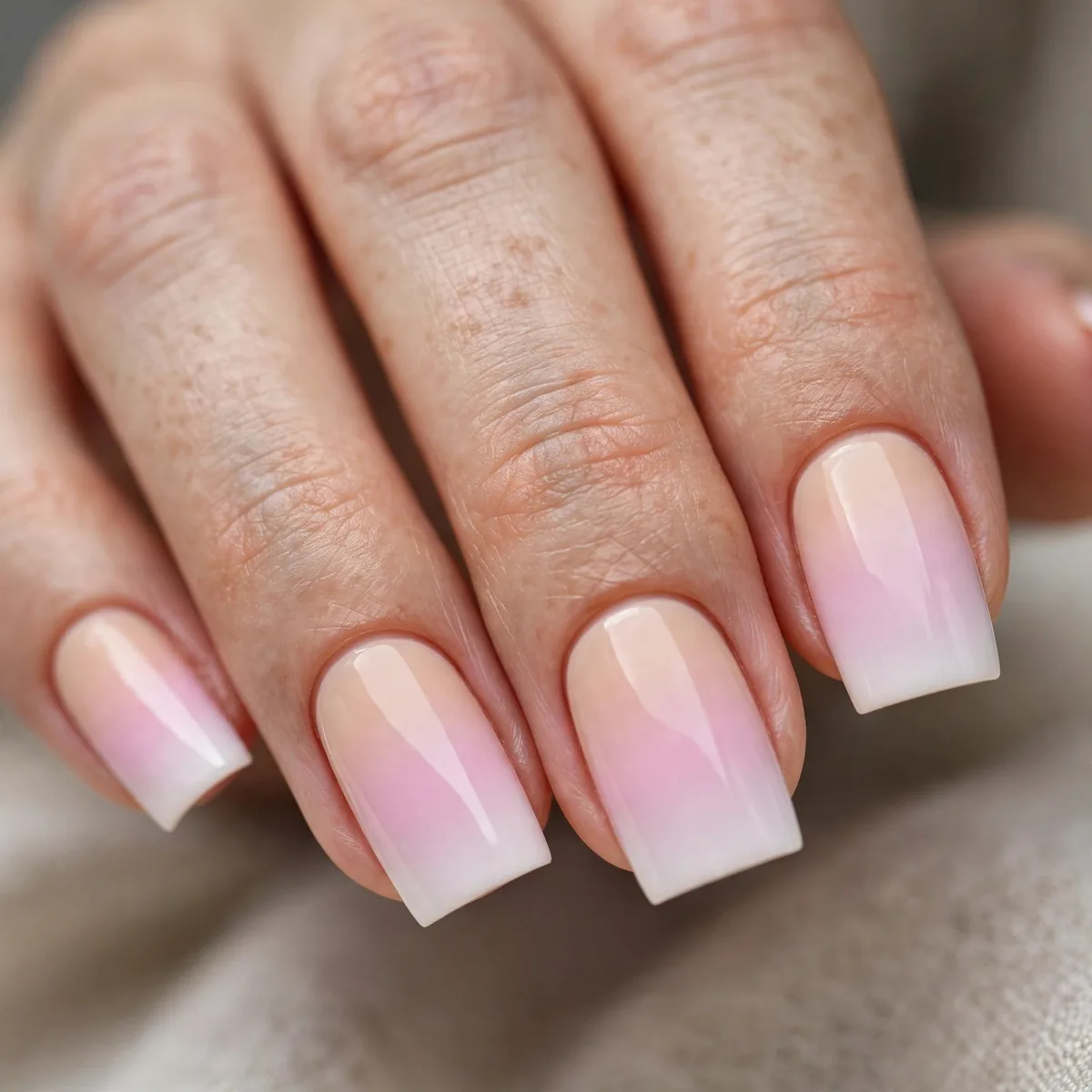 Ombre gradient on square nails