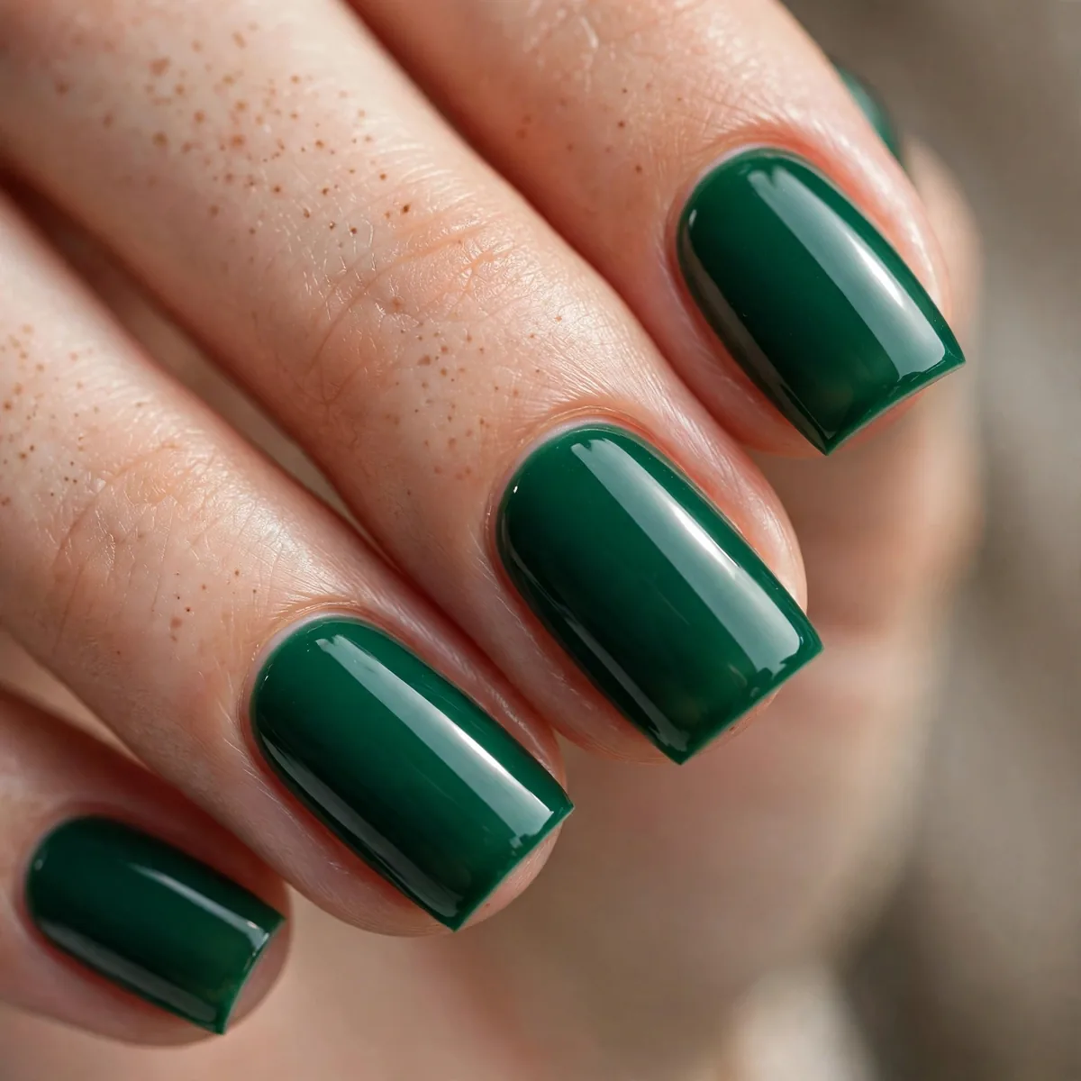 Emerald green square nails